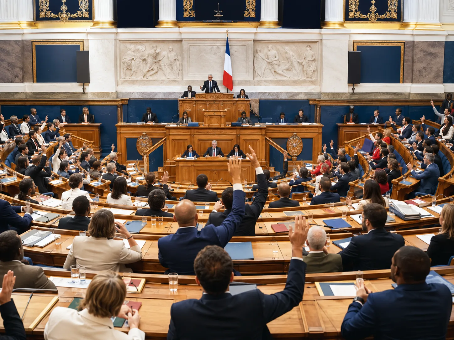 Assemblée parlementaire lors d’un vote.