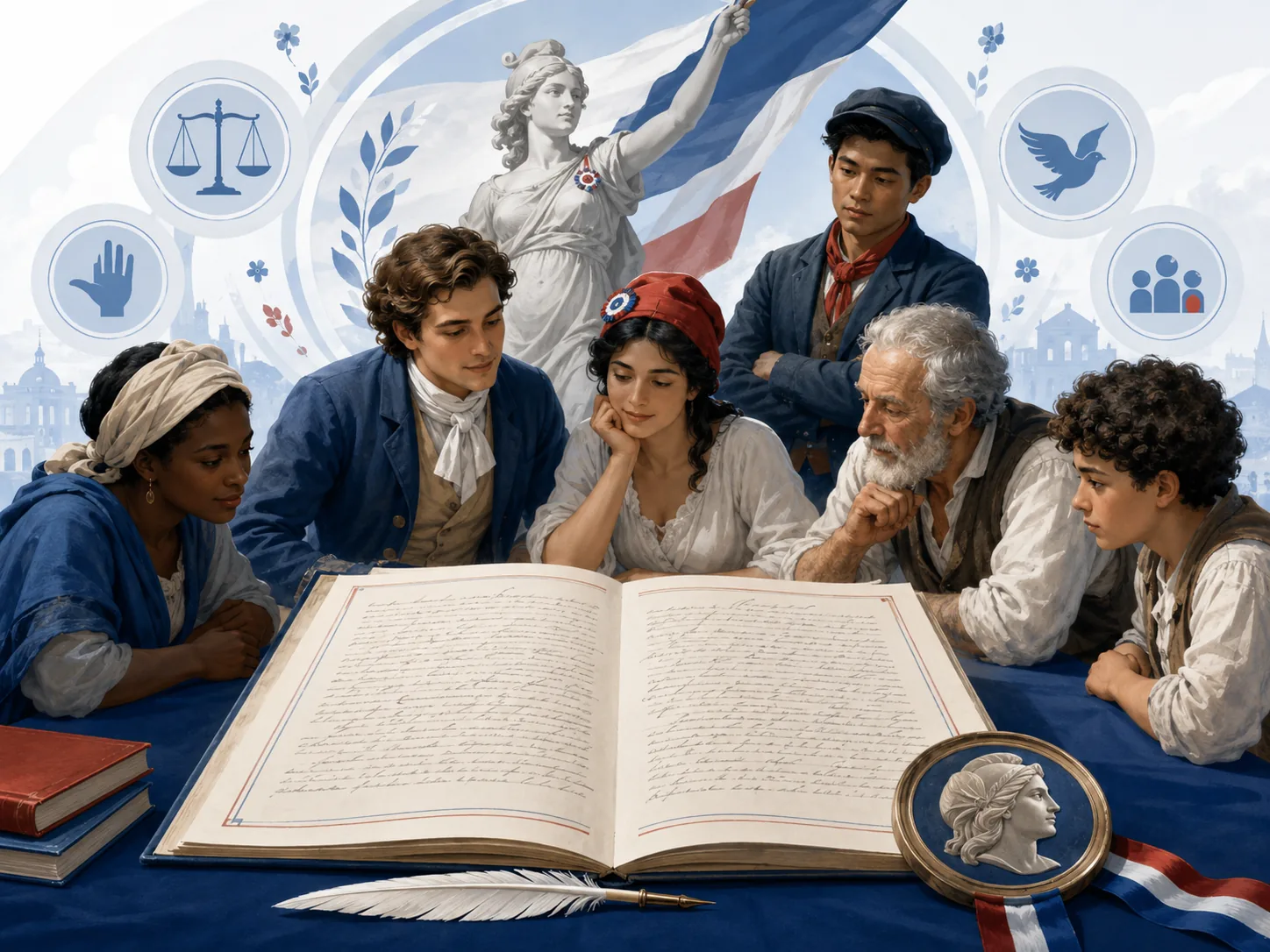 Citoyens autour d’une déclaration des droits fondamentaux.